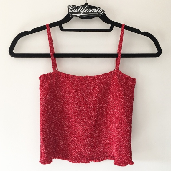 Brandy Melville Tops - NWOT red floral print Ally tank